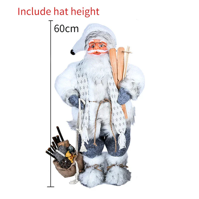 Boneco Papai Noel Grande 60cm Luxuoso Decoração Natalina Encantadora Presente Perfeito Família