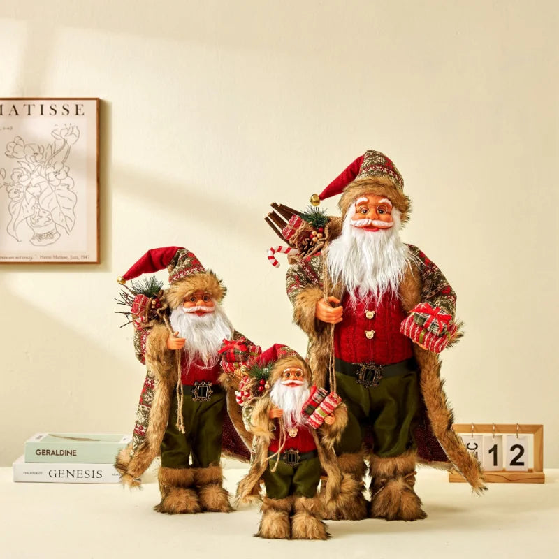 Boneco Papai Noel 60cm Luxuoso Decoração Natalina Encantadora Presente Perfeito Família