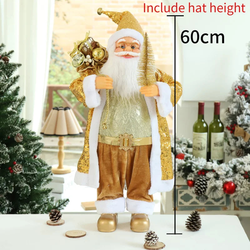 Boneco Papai Noel 60cm Luxuoso Decoração Natalina Encantadora Presente Perfeito Família