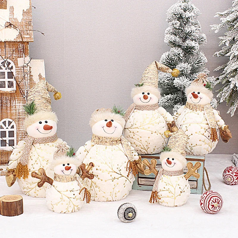 Boneco de Neve Encantado de Pelúcia: Decoração Natalina Mágica para Casa Aconchegante
