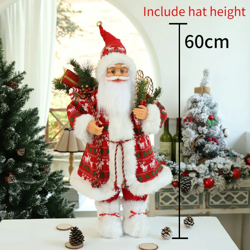 Boneco Papai Noel 60cm Luxuoso Decoração Natalina Encantadora Presente Perfeito Família