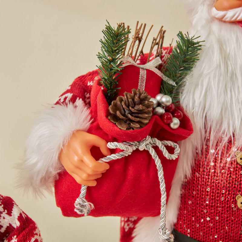 Boneco Papai Noel 60cm Luxuoso Decoração Natalina Encantadora Presente Perfeito Família