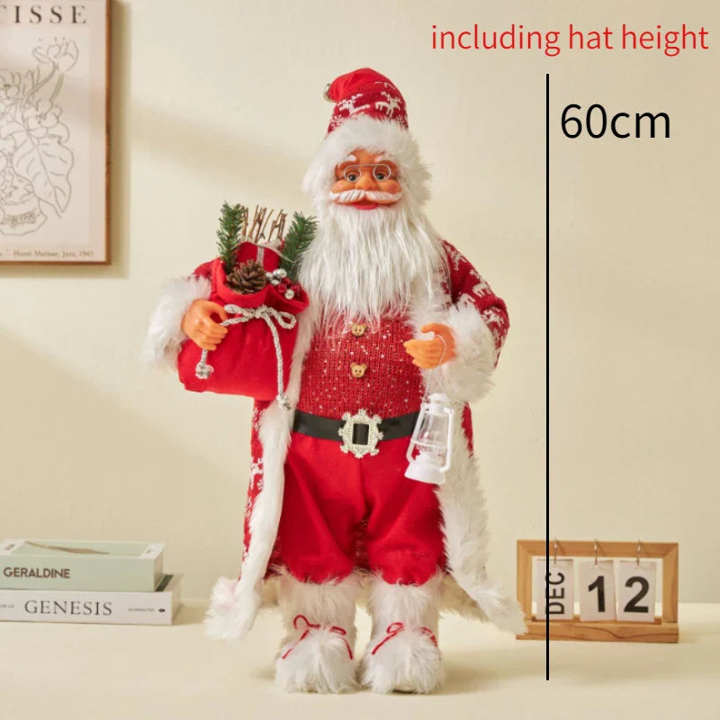 Boneco Papai Noel Grande 60cm Luxuoso Decoração Natalina Encantadora Presente Perfeito Família
