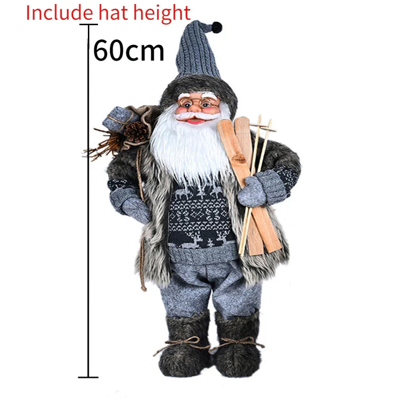 Boneco Papai Noel Grande 60cm Luxuoso Decoração Natalina Encantadora Presente Perfeito Família