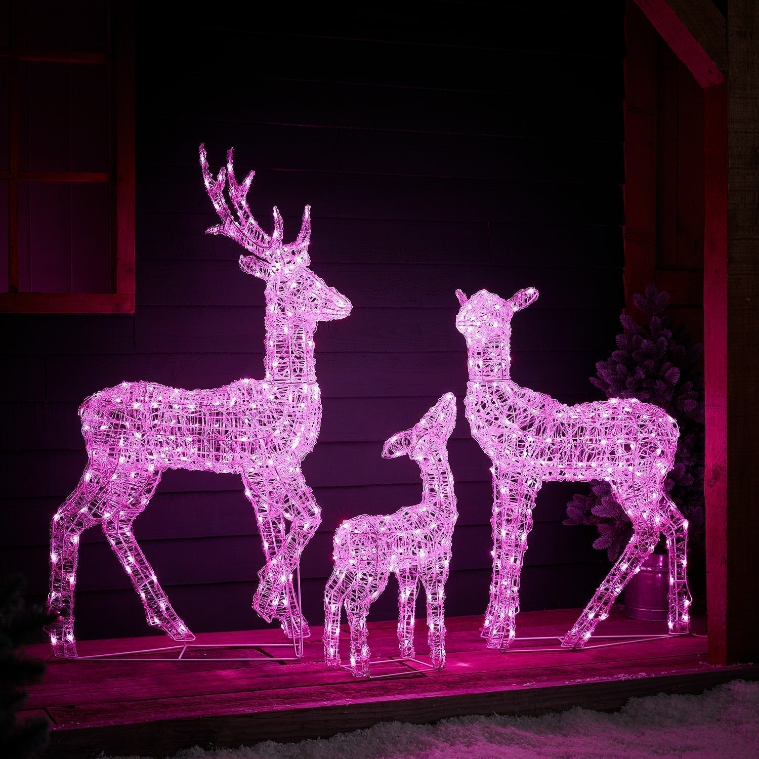 Renas Natalinas LED RGB Wi-Fi: Kit Decoração Mágica Exterior Interior